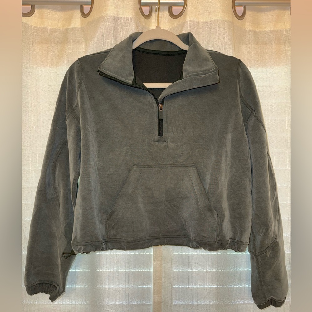 Lululemon Softstreme Cinched Waist Cropped Quarter Zip